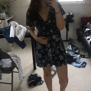 Kendall and Kylie Blue Floral Dress